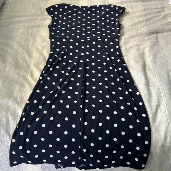 Ralph Lauren navy blue/white polka dot dress - Picture 4 of 4